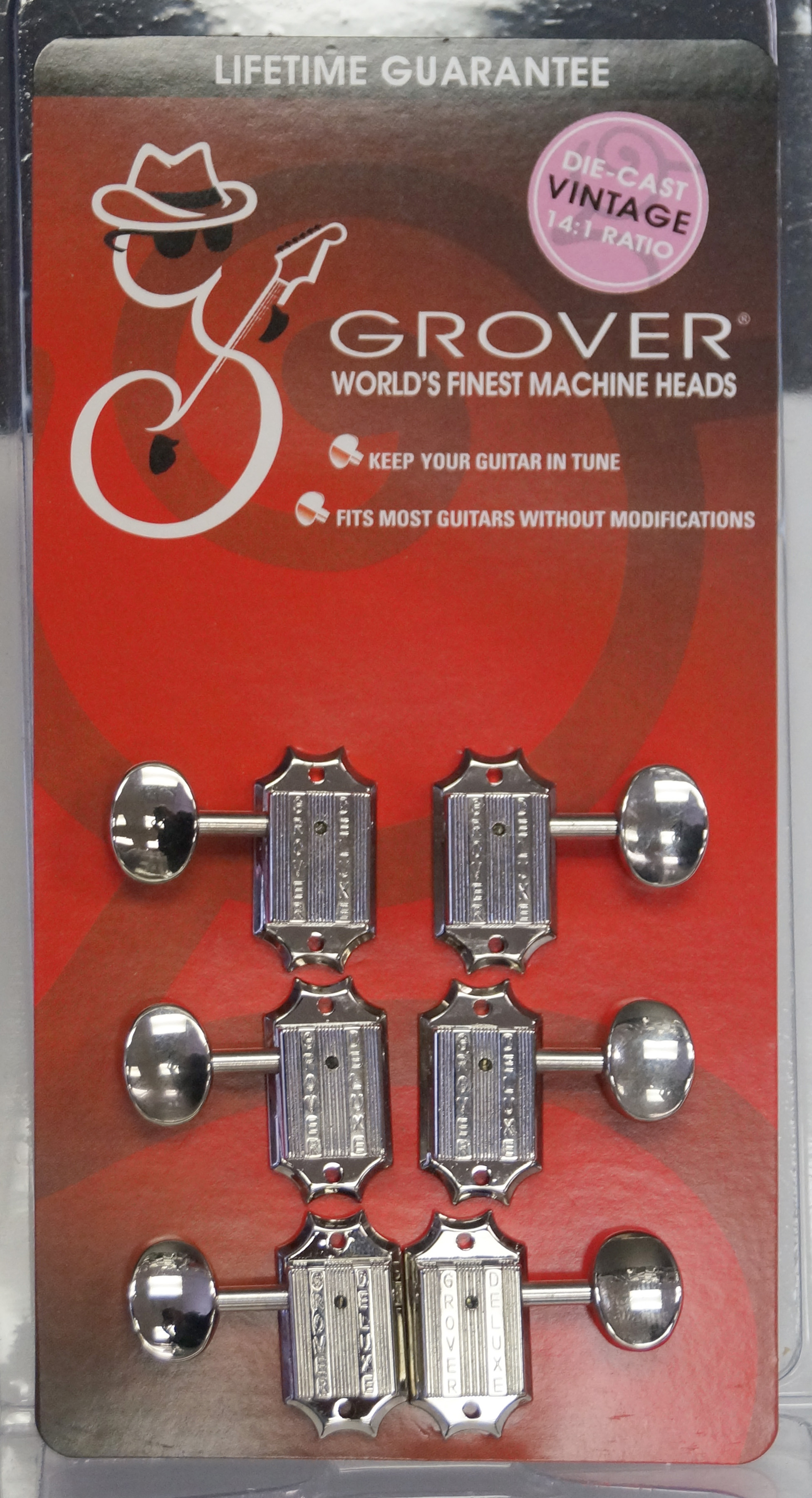NEW Grover 136N Vintage Nickel Guitar Tuners
