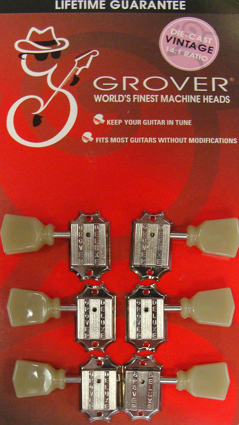NEW Grover 3X3 Deluxe Tuners (135N) 3 Per Side Vintage Style